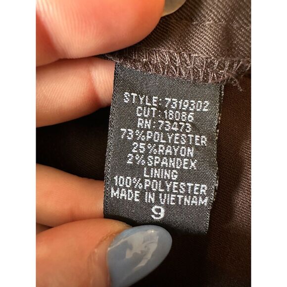 Vintage y2k low rise Brown Preppy Trousers Size 9 - Picture 4 of 12